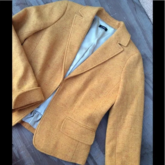 J. Crew Mustard Yellow Blazer - Picture 1 of 5